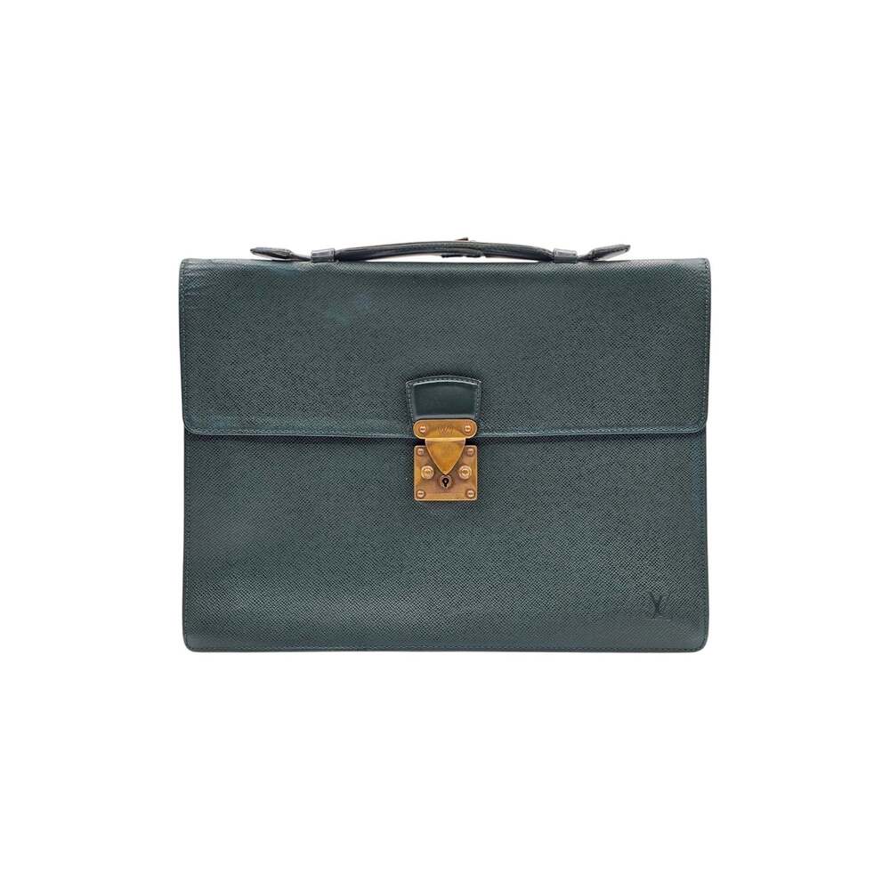 Louis Vuitton Taiga Leather Serviette Kourad Briefcase Epicea Green T16786